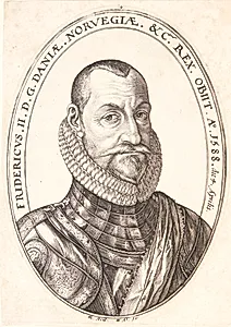 Frederik II, konge af Danmark og Norge by Hendrick Goltzius