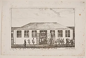 Frederik V besøger staldene og ridehuset på Sorø akademi