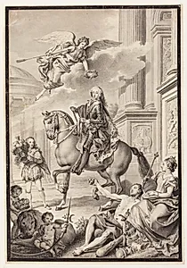 Frederik V hyldes af Danmark og Norge by Marcus Tuscher