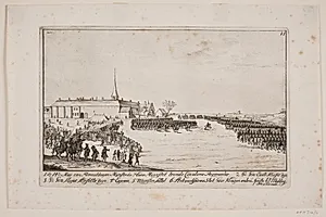 Frederik V mønstrer regimenter på Antvorskov