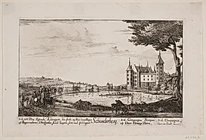 Frederik V's ankomst til Skanderborg Slot by Poul Isac Grønvold