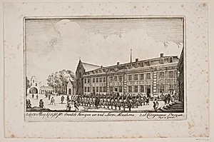 Frederik V's besøg på Sorø akademi by Poul Isac Grønvold