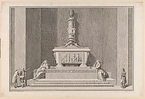 Frederik V´s gravmonument i Roskilde Domkirke by J.F. Clemens
