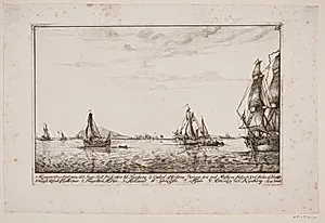 Frederik V's overfart over Storebælt by Poul Isac Grønvold