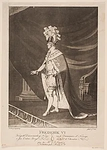 Frederik VI i ordensdragt by Johannes Senn