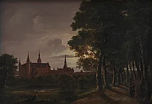 Frederiksborg slot i måneskin