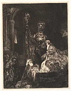 Fremstillingen i templet by Rembrandt van Rijn