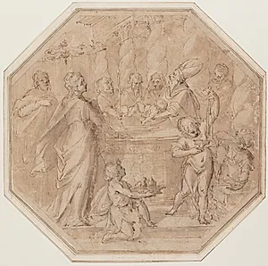 Fremstillingen i templet by Prospero Fontana