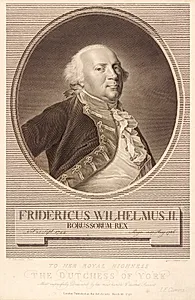 Friedrich Wilhelm II, konge af Preussen by J.F. Clemens