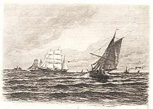Frisk kuling i sundet by Carl Locher