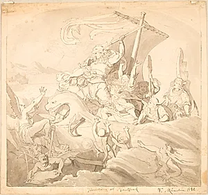 Frithiof på havet by Lorenz Frølich