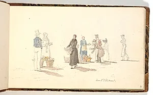Frugtsælgere by Martinus Rørbye