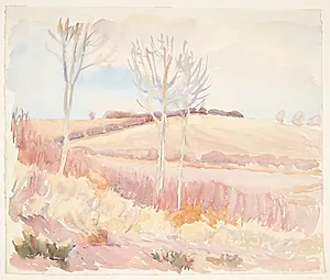 Fynsk landskab. Forår by Peter Hansen