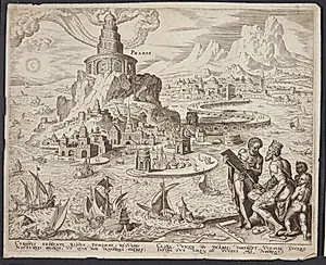 Fyrtårnet i Alexandria by Philips Galle