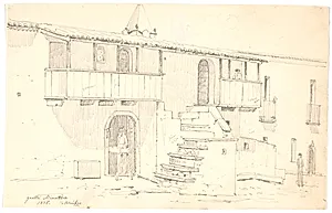 Gade i Grotta Minarda i Abruzzo by Martinus Rørbye