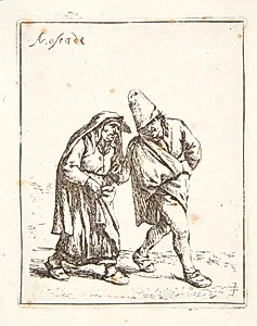 Gående bondepar by Adriaen van Ostade