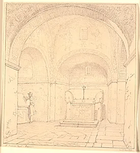 Galla Placidias' grav i St.Nazareo Capel i Ravenna by Christen Købke