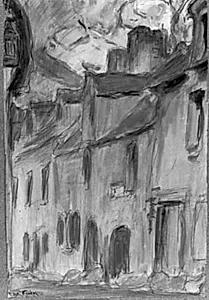 Gamle huse i Falaise, Normandiet by Emile Othon Friesz