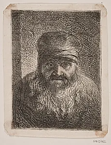 Gammel skægget Mand. Brystbillede en face by W.A. Müller