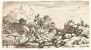 Gedeflok på en bjergside by Allaert van Everdingen