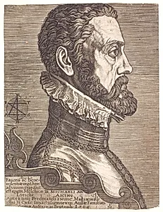 Geografen Friherre Michael von Aitzing by Melchior Lorck