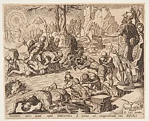 Gideon ser, hvorledes soldaterne drikker by Ubekendt
