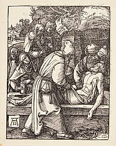 Gravlæggelsen by Albrecht Dürer