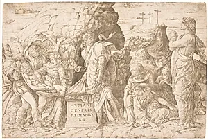 Gravlæggelsen by Andrea Mantegna
