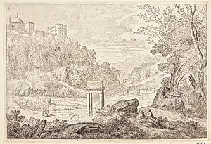 Gravmæle i en dam by Abraham Genoels