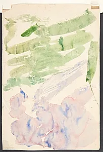 Grønne og violette farveprøver by Edvard Weie