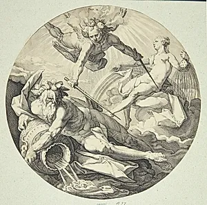 Gud skaber himmelhvælvingen (Dies II) by Jan Harmensz. Muller