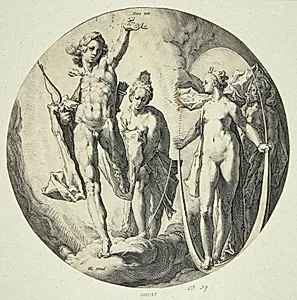 Gud skaber himmellegemerne (Dies IIII) by Jan Harmensz. Muller