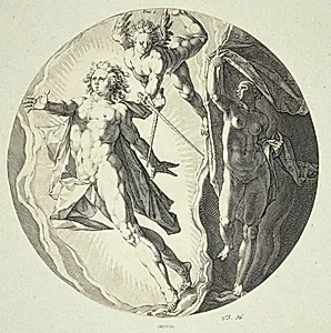 Gud skaber lyset (Dies I) by Jan Harmensz. Muller