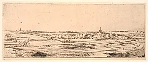 Guldvejernes mark. Prospekt af Haarlem by Rembrandt van Rijn