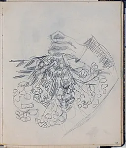 H. C. Andersens højre arm. Skitse til "Engen ved Nysø" (Odense) by Niels Larsen Stevns