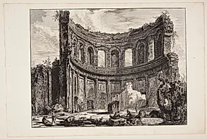Hadrians Villa i Tivoli, tidligere kaldet Apollotemplet by Giovanni Battista Piranesi