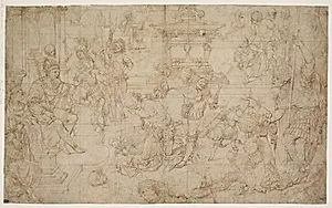Halshugningsscene by Andrea Mantegna