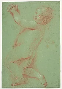 Halvknælende erot? engel? by Jacques François Joseph Saly
