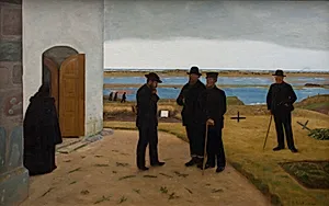 Harboøreboere ved kirken by Niels Bjerre