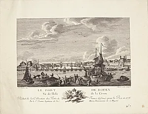 Havnen i Rouen (Le port de Rouen) by Ubekendt