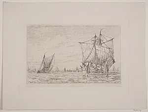 Havnen ved Rouen by Anton Melbye