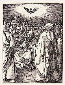 Helligånden viser sig på pinsedag by Albrecht Dürer