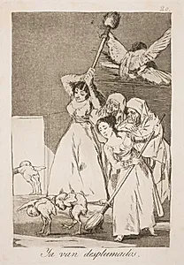 Her er de plukket for alle fjer by Francisco de Goya