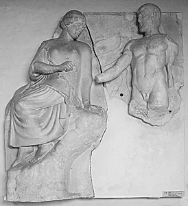 Herakles bringer de stymfaliske fugle til Athena by Ubekendt