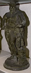Herakles, stående med kølle og løveskind under venstre arm. Variant af Herakles Farnese typen by Ubekendt