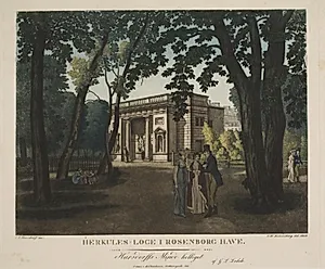 Herculeslogen i Rosenborg Have by Gerhard Ludvig Lahde