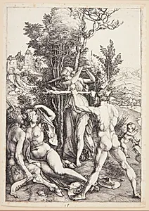 Herkules (Kamp mellem dyd og lyst i Herkules' nærværelse) by Albrecht Dürer