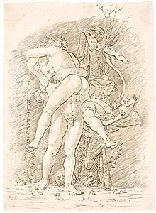 Herkules og Antæus by Ubekendt