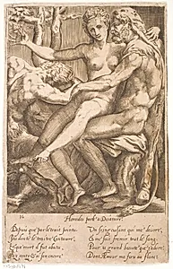 Herkules og Deianire by Jacques Androuet Ducerceau (I)