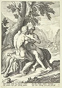 Herkules og Dejanira by Jacob Matham
